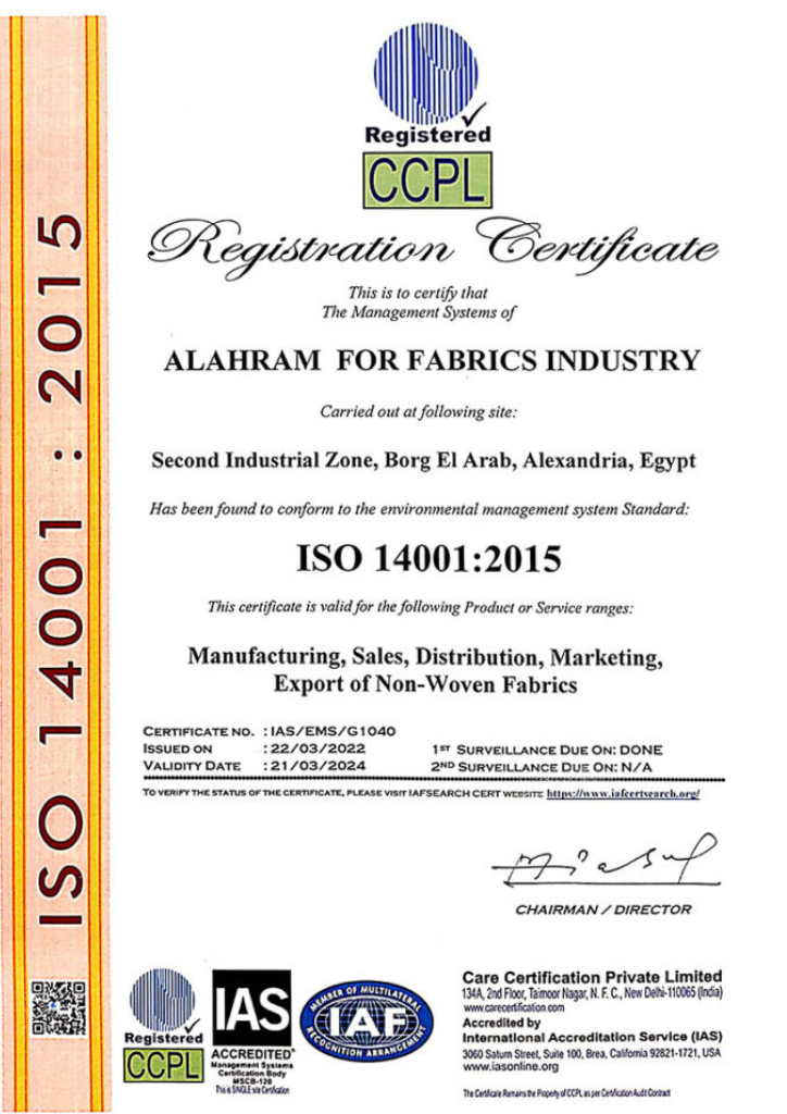 ISO 14001:2015 Certification